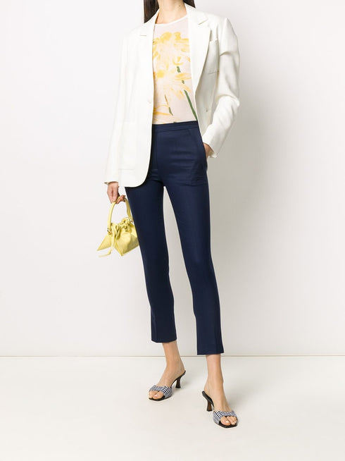 pantalones slim de punto